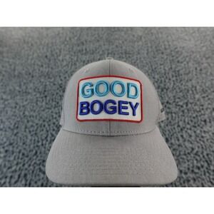 Ghost Golf Hat Grey Perforated Mesh Patch Logo Snapback Men